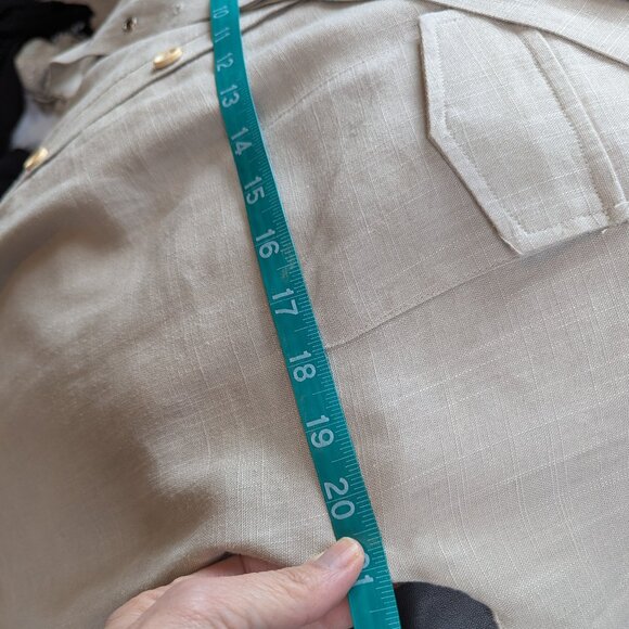 Mable Lt. Taupe Alice Linen Button Up Romper - Small - NWT - Picture 11 of 11